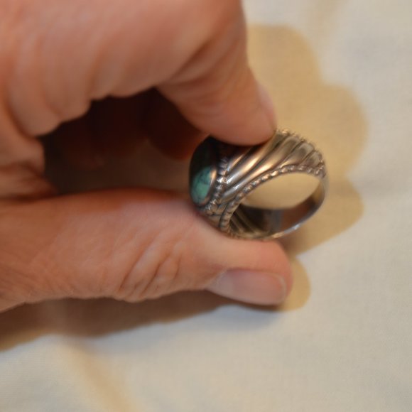 Carol Pollack Designer Ring Silver CP ring Men's stone ring by Carol Pollock - Picture 5 of 6